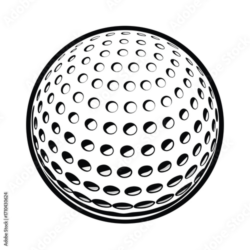 golf ball vector illustration on white background