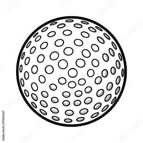 golf ball vector illustration on white background
