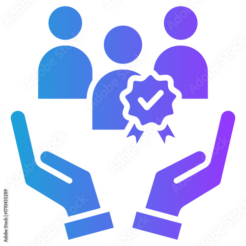 Digital Membership glyph gradient icon