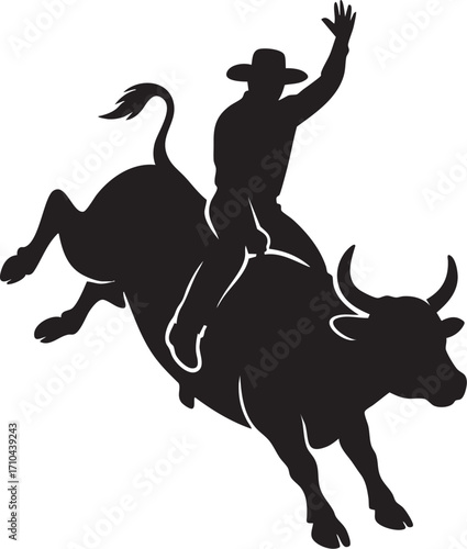 Bull Rider Silhouette
