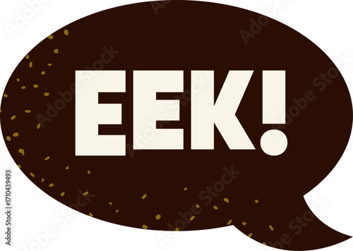 Eek! Speech Bubble with Text Halloween Vector Illustration