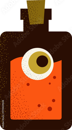 Potion Bottle Halloween Vector Illustration