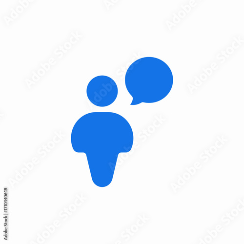 person say speech bubble icon sign vector