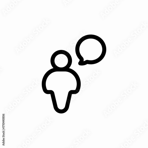 person speech bubble say icon sign vector