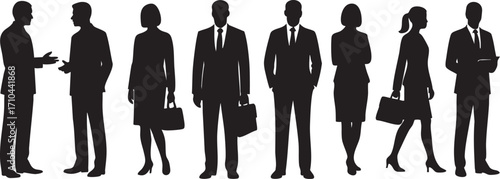 Business people in conversation
