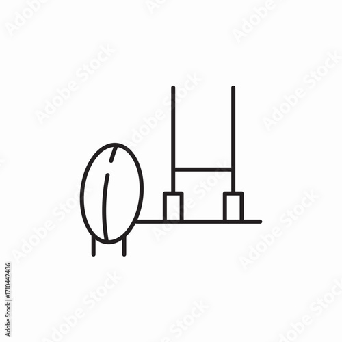 rugby football kick icon sign vector