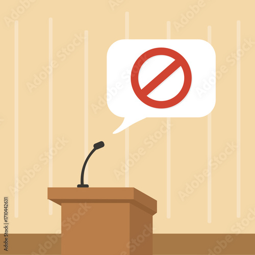 silenced democracy background concept design