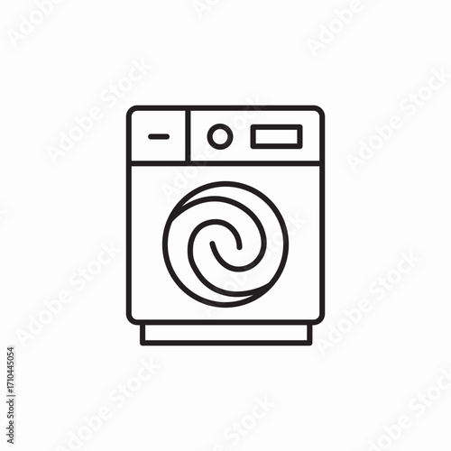 washing machine in process icon sign vector