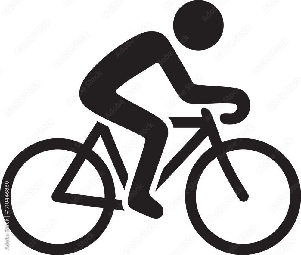 Obraz premium Cyclist Silhouette