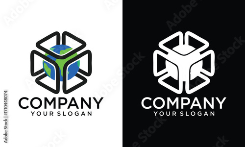 Creative Logo cubistis circle cube vektor design 