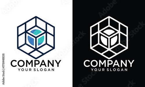 Creative Logo cubistis circle cube vektor design 