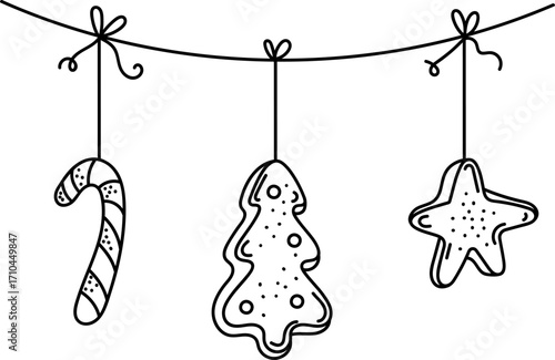 Hanging Christmas Cookie Doodle