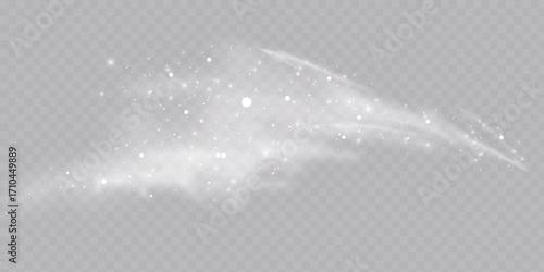 Cold winter wind texture. Holiday vector blizzard. Christmas effect of a cold blizzard. Vector PNG	
