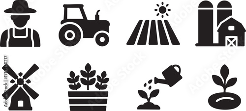 Farming Icons Set