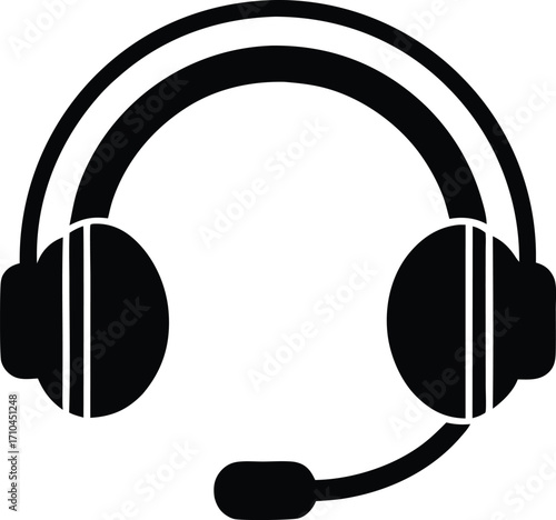 headphones and microphone