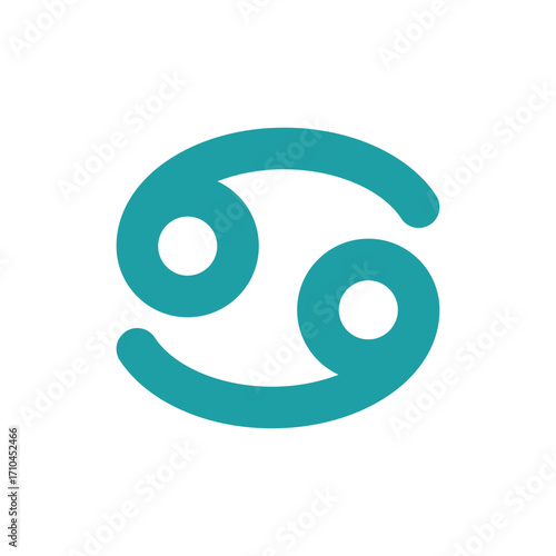 Cancer zodiac icon in color for horoscope, zodiac, and astrology applications.