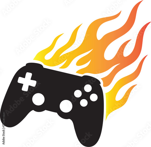 Flaming Game Controller