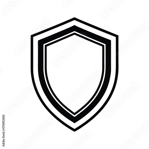shield icon security and protection on white background 