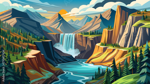 Nahanni National Park Reserve, Northwest Territories, Canada, features plunging canyons, hot springs, and the thundering Virginia Falls—twice the height of Niagara.