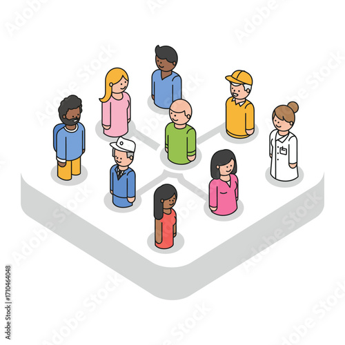 human resources team connected showcasing company diversity for recruitment and collaborative team success.