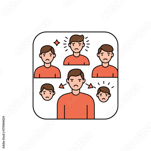 social anxiety person feeling judged isolated by negative attention and peer pressure thoughts impacting self-esteem