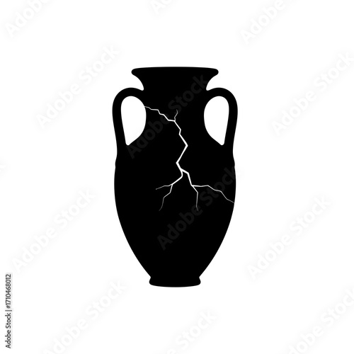 ceramic vase isolated on white background