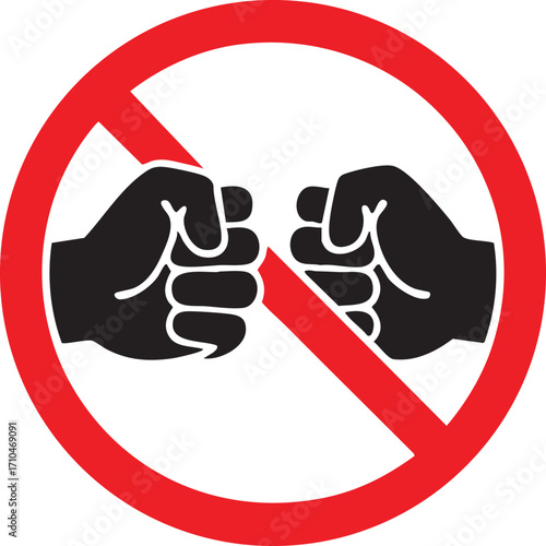 No Fighting Sign