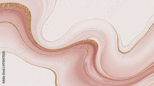An elegant marble texture with rose gold accents, creating a luxurious and sophisticated background, perfect for adding a touch of glamour to any design