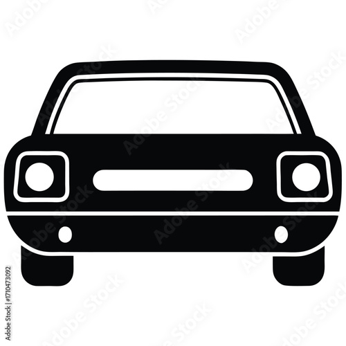 rear bumper vector icon