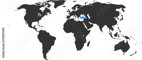 Turkey Vector Map Outline SVG