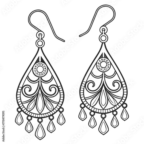 Teardrop earrings, a timeless and elegant design