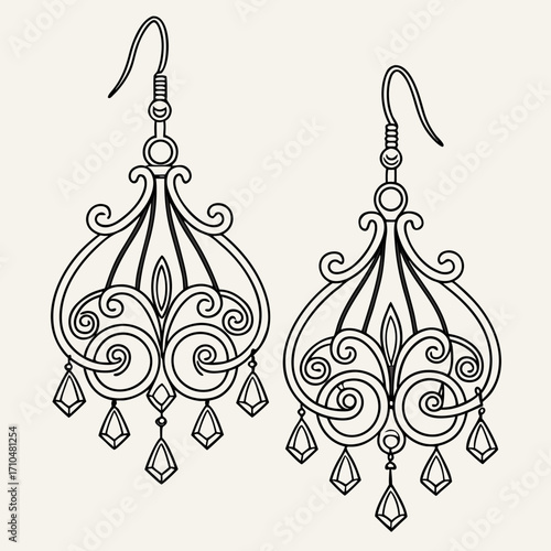 Elegant chandelier earrings, a timeless accessory