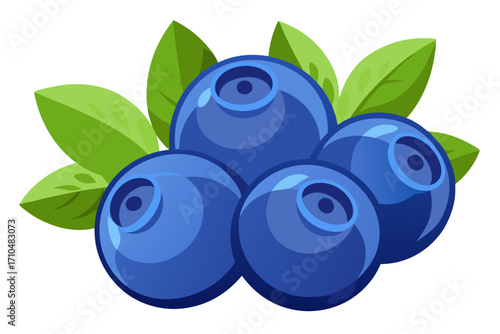 blueberries isolated on white background
