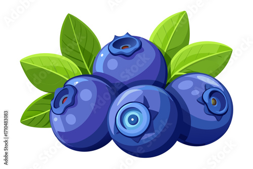 blueberries with leaves