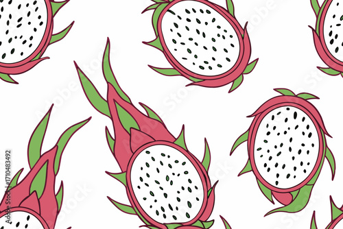 seamless pattern with dragon