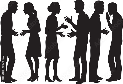 Business colleagues legs silhouette