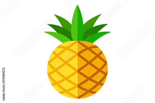 pineapple on white background