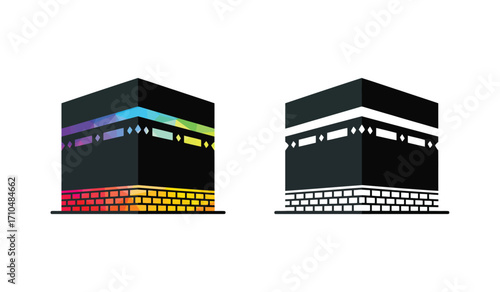 The Holy Kaaba in Mecca Islamic Religious Site with Modern Design Elements