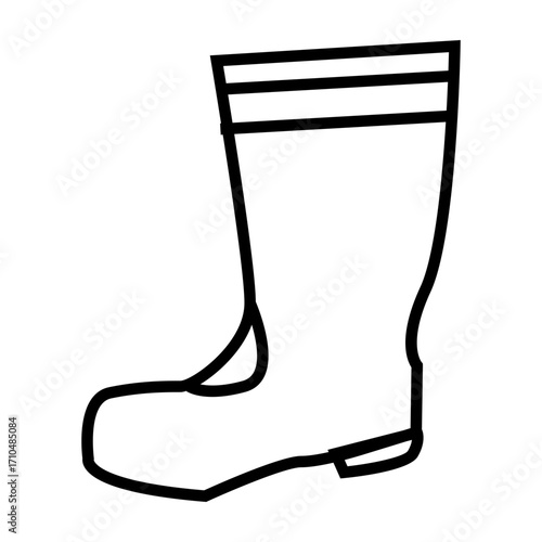 rubber boots isolated on white