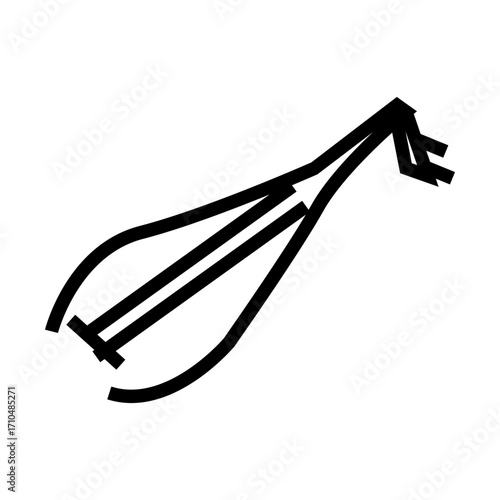 biwa instrument music outline icon vector