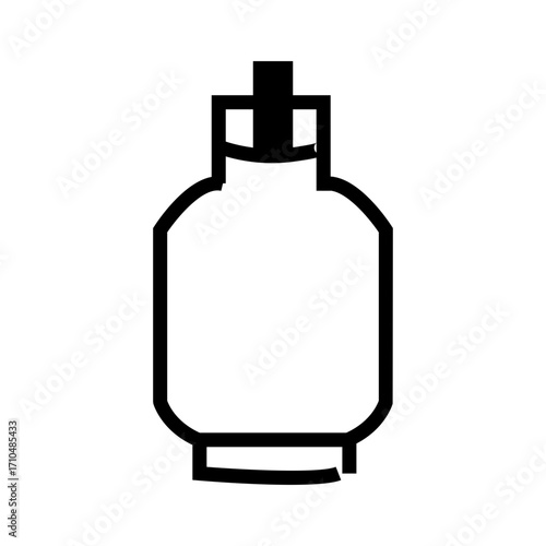 gas cylinder outline icon vector