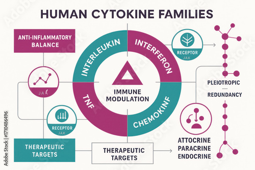 Human Cytokine Families Diagram