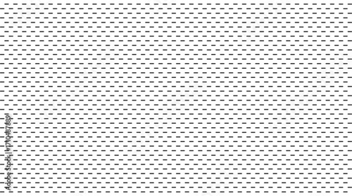 Dash line pattern. Hatch texture with small stripes on white background. Abstract vector wallpaper with rhythm repeating elements.