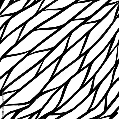 Bold abstract black and white organic lines creating a dynamic, modern pattern perfect for design backgrounds and textures