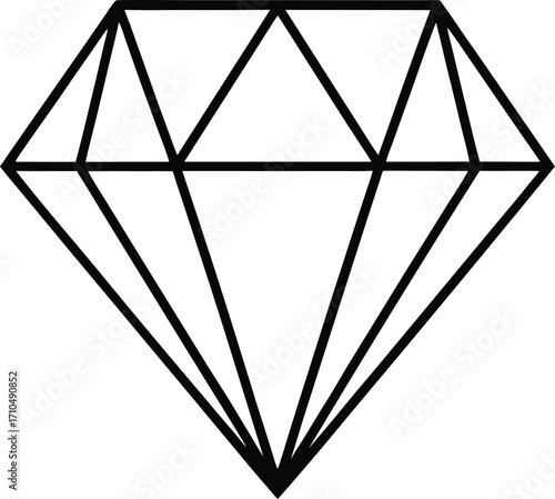 diamond outline icon arranged in elegant formation.