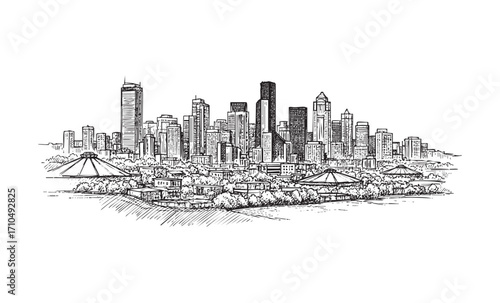 urban cityscape landscape panoramic view