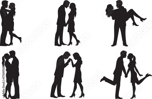 Couple Embracing Silhouette