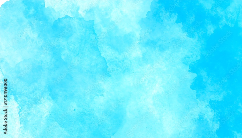 Fototapeta premium Abstract watercolor wash in light blue and white