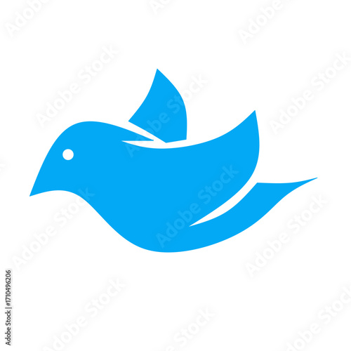 Flying American blue warbler bird Silhouette Design And Vector Illustration