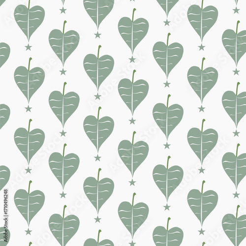 cute leaf seamless pattern whit background